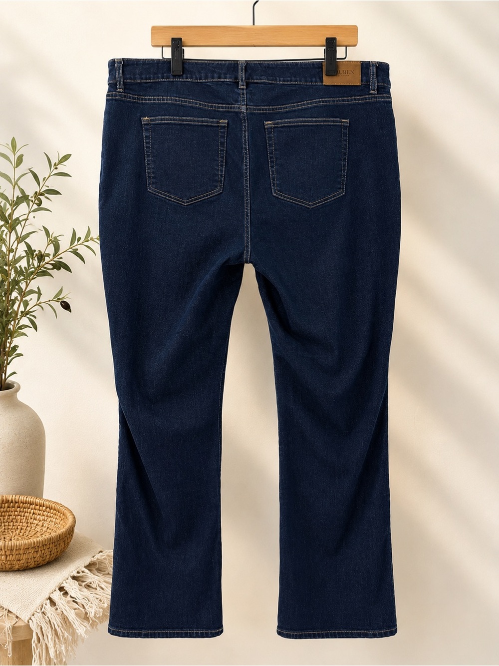 Lauren Ralph Lauren 18W Dark Wash Bootcut Jeans Plus Size Denim - Picture 2 of 7